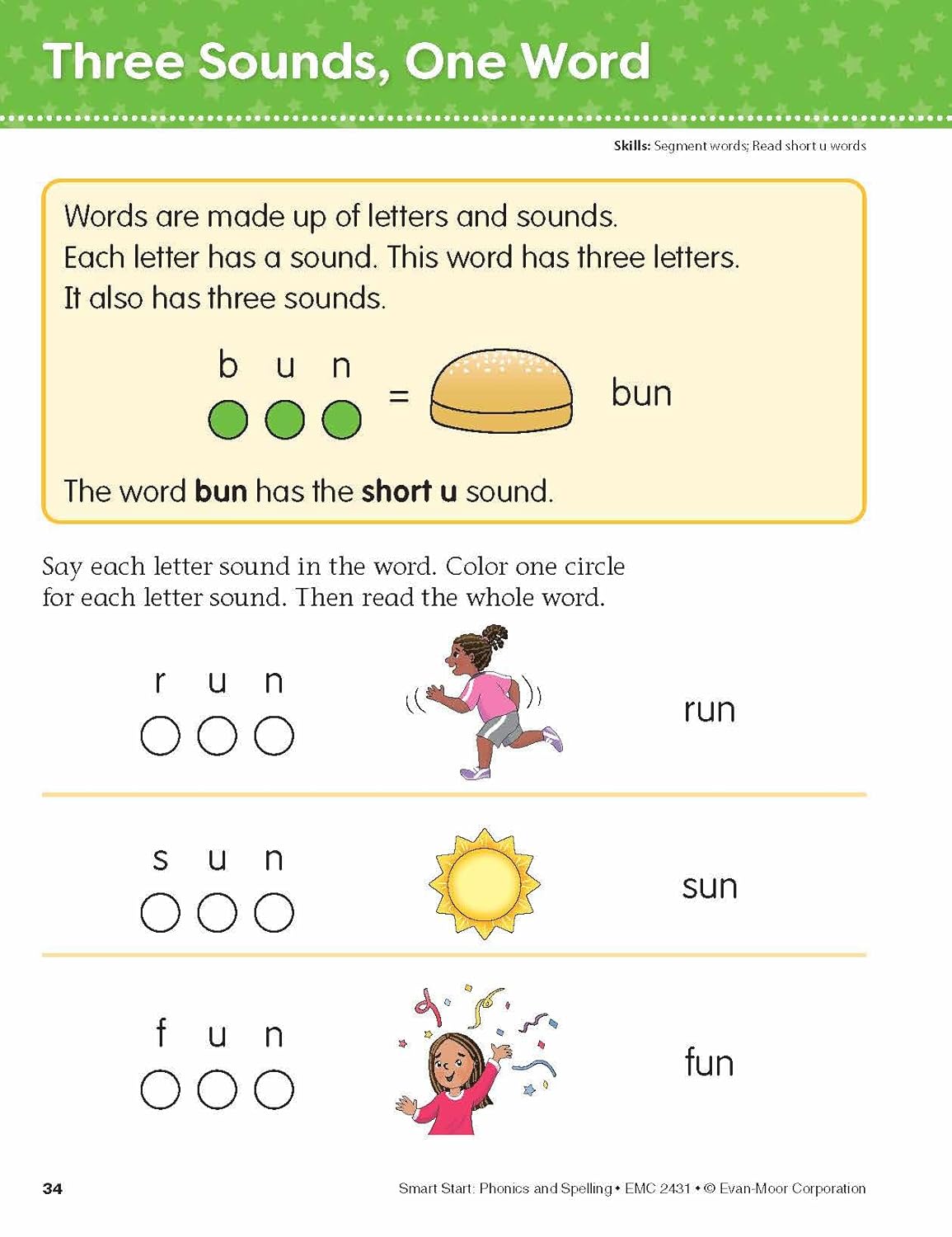 Smart Start: Phonics and Spelling Activity Book, Grade K