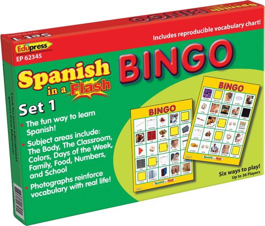 Spanish in a Flash™ Bingo Game