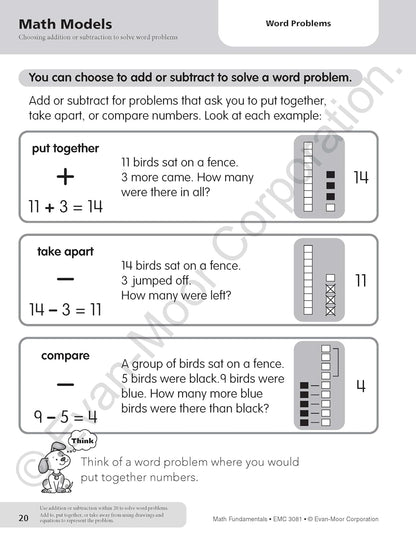 Math Fundamentals, Grade 1 - Teacher Reproducibles, Print