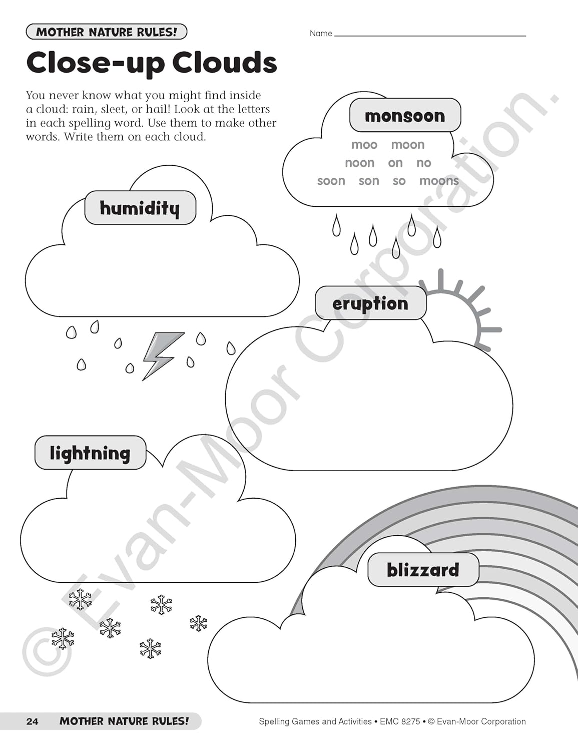 Evan-Moor Spelling Games and Activities, Grade 5