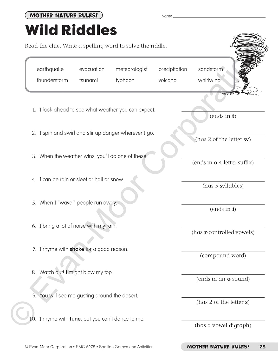 Evan-Moor Spelling Games and Activities, Grade 5