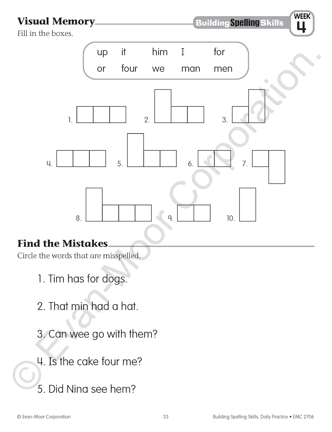 Evan-Moor Building Spelling Skills, Teacher's Edition, Grade 2