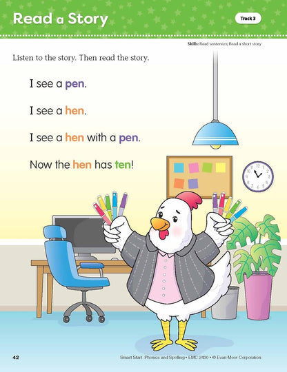 Smart Start: Phonics and Spelling Activity Book, Grade PreK