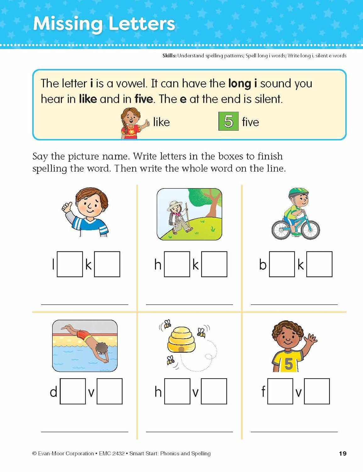 Smart Start: Phonics and Spelling Activity Book, Grade 1