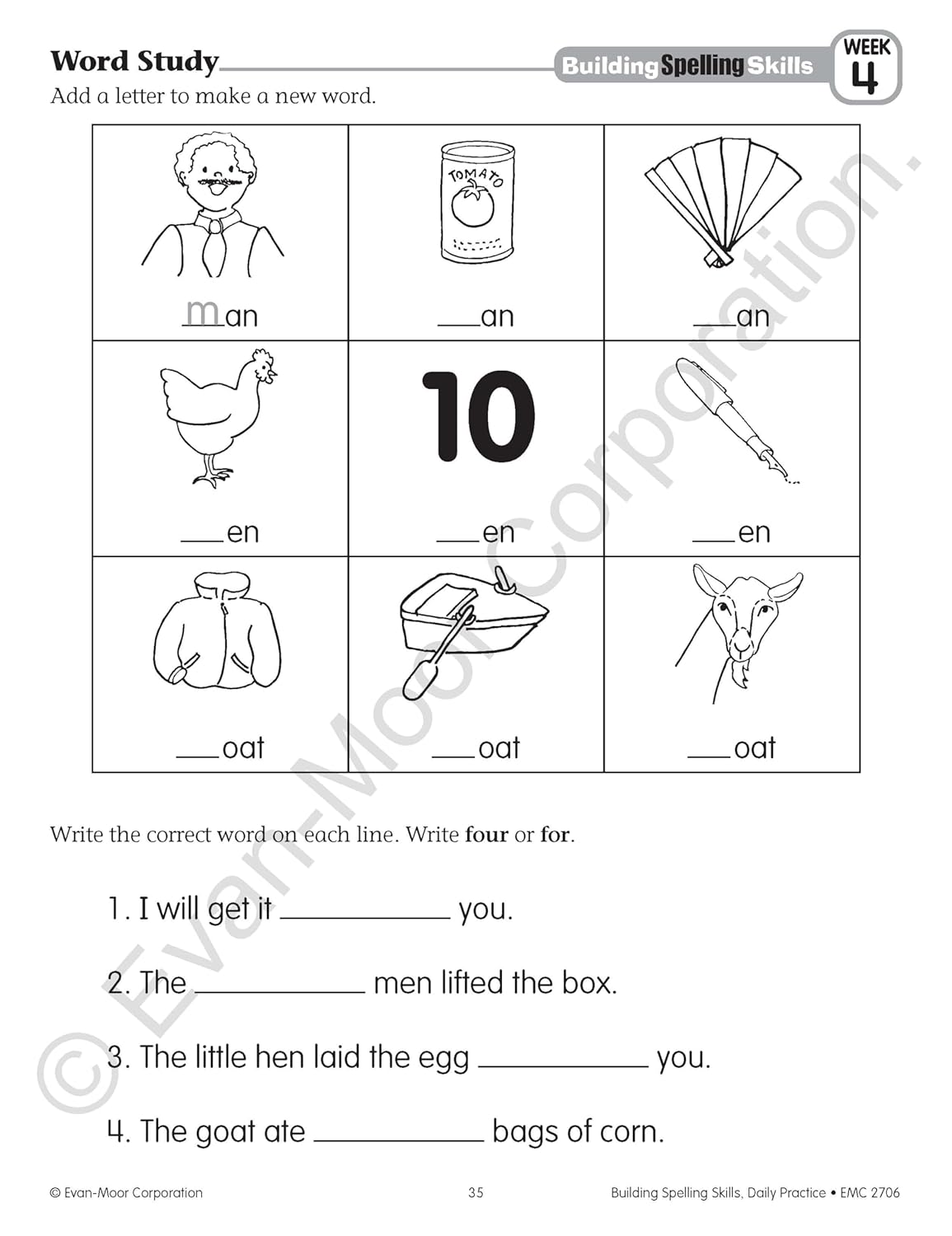 Evan-Moor Building Spelling Skills, Teacher's Edition, Grade 2