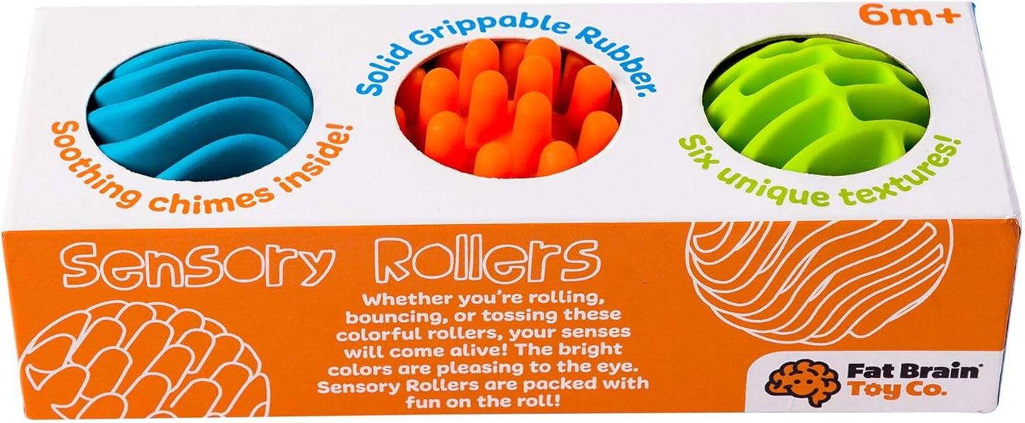 Sensory Rollers. Blue, green, and orange balls for babies and toddlers. perfect for fidget.