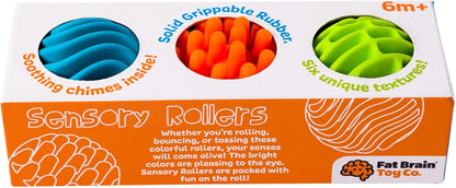 Sensory Rollers. Blue, green, and orange balls for babies and toddlers. perfect for fidget.