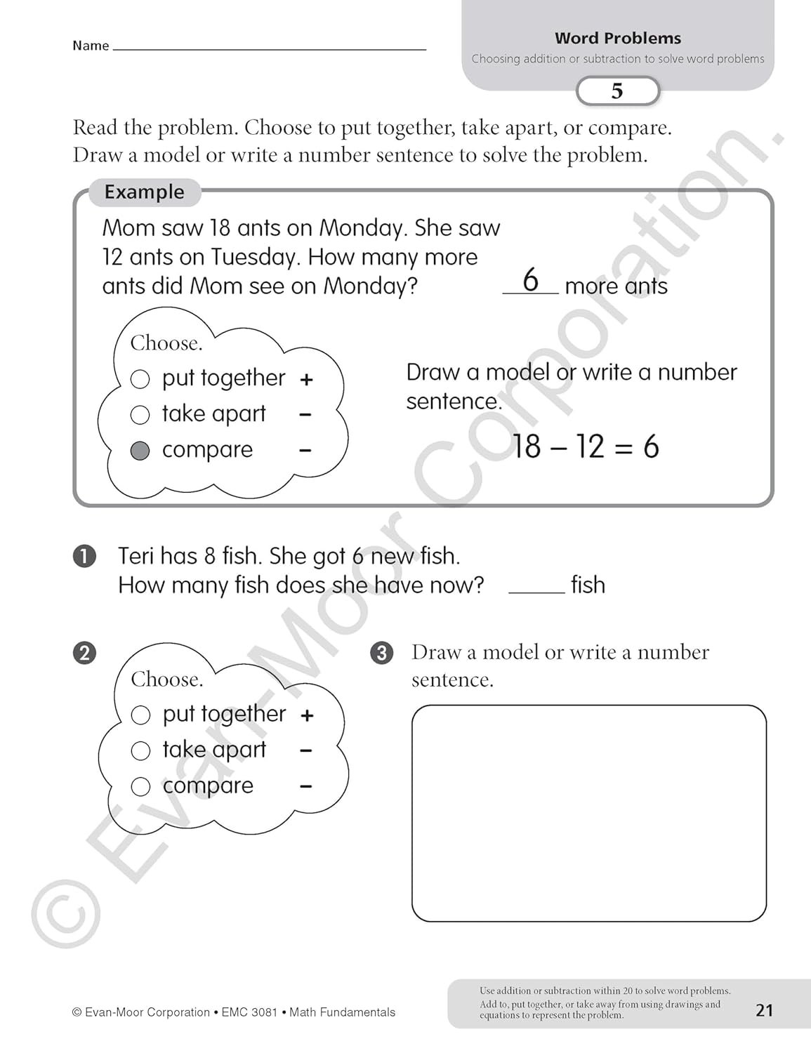 Math Fundamentals, Grade 1 - Teacher Reproducibles, Print