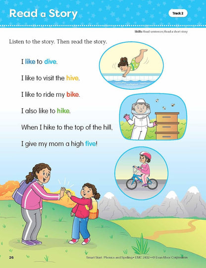 Smart Start: Phonics and Spelling Activity Book, Grade 1