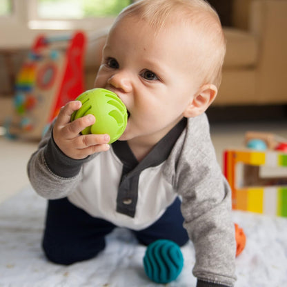 Sensory Rollers. Blue, green, and orange balls for babies and toddlers. perfect for fidget.