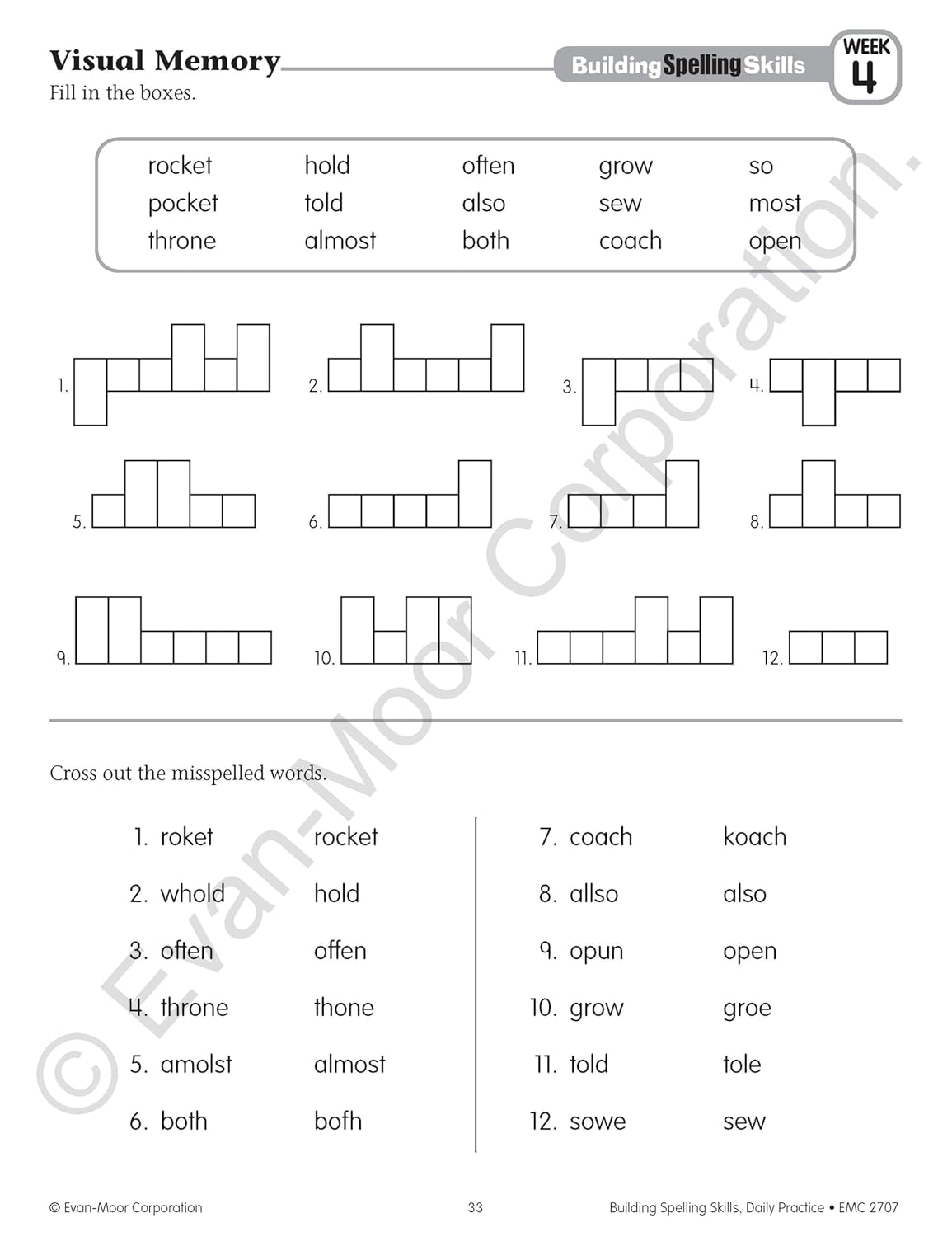 Evan-Moor Building Spelling Skills, Teacher's Edition, Grade 3