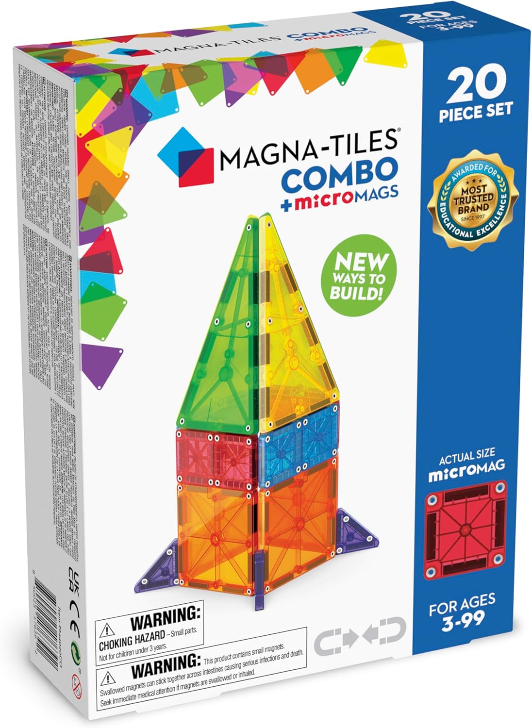 Magna-Tiles microMAGS 20-piece Combo Set