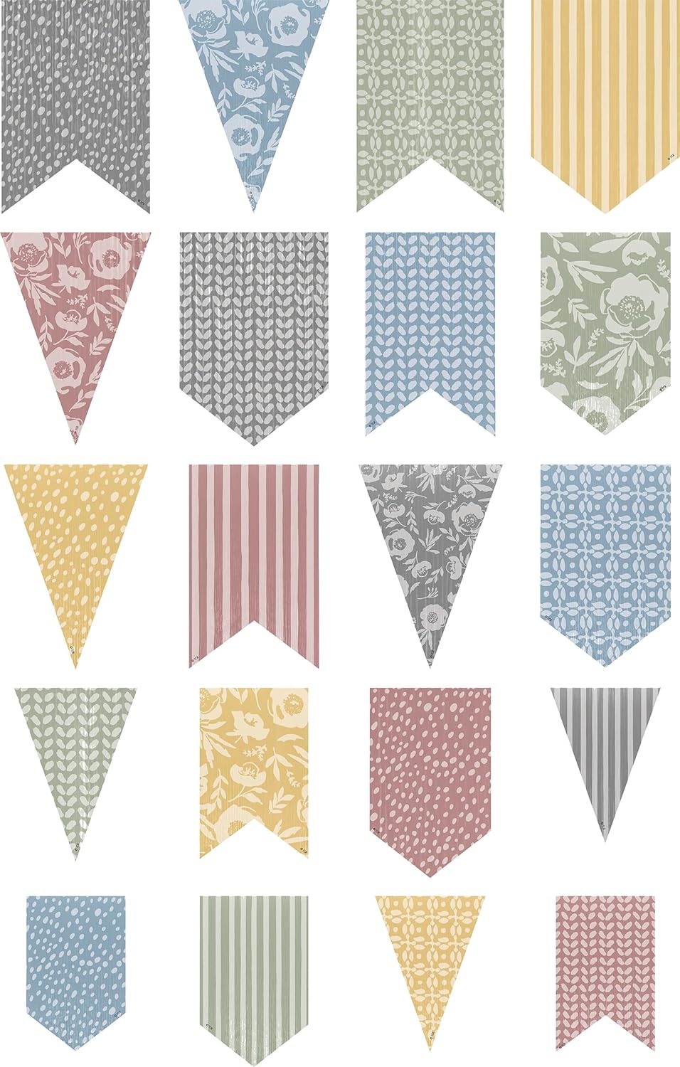 Classroom Cottage Pennants Accents - Assorted Sizes