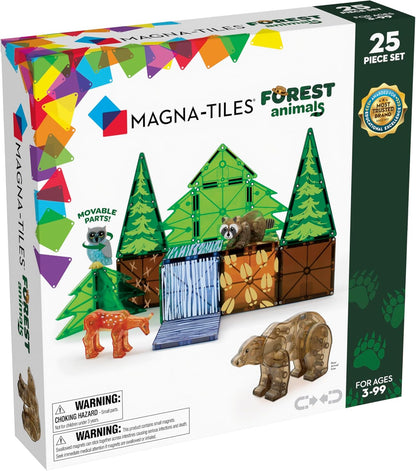 Magna-Tiles Forest Animals deer, bear, owl, racoon