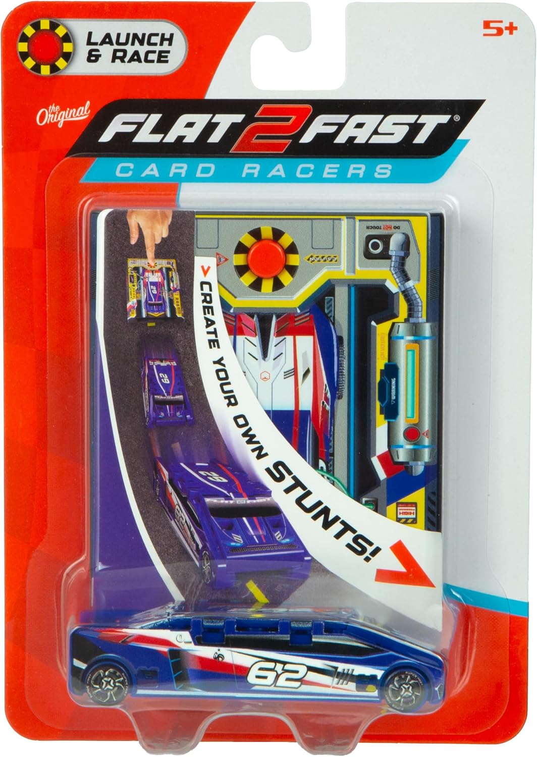 Flat 2 Fast Stunt Card Racers (assorted colors)