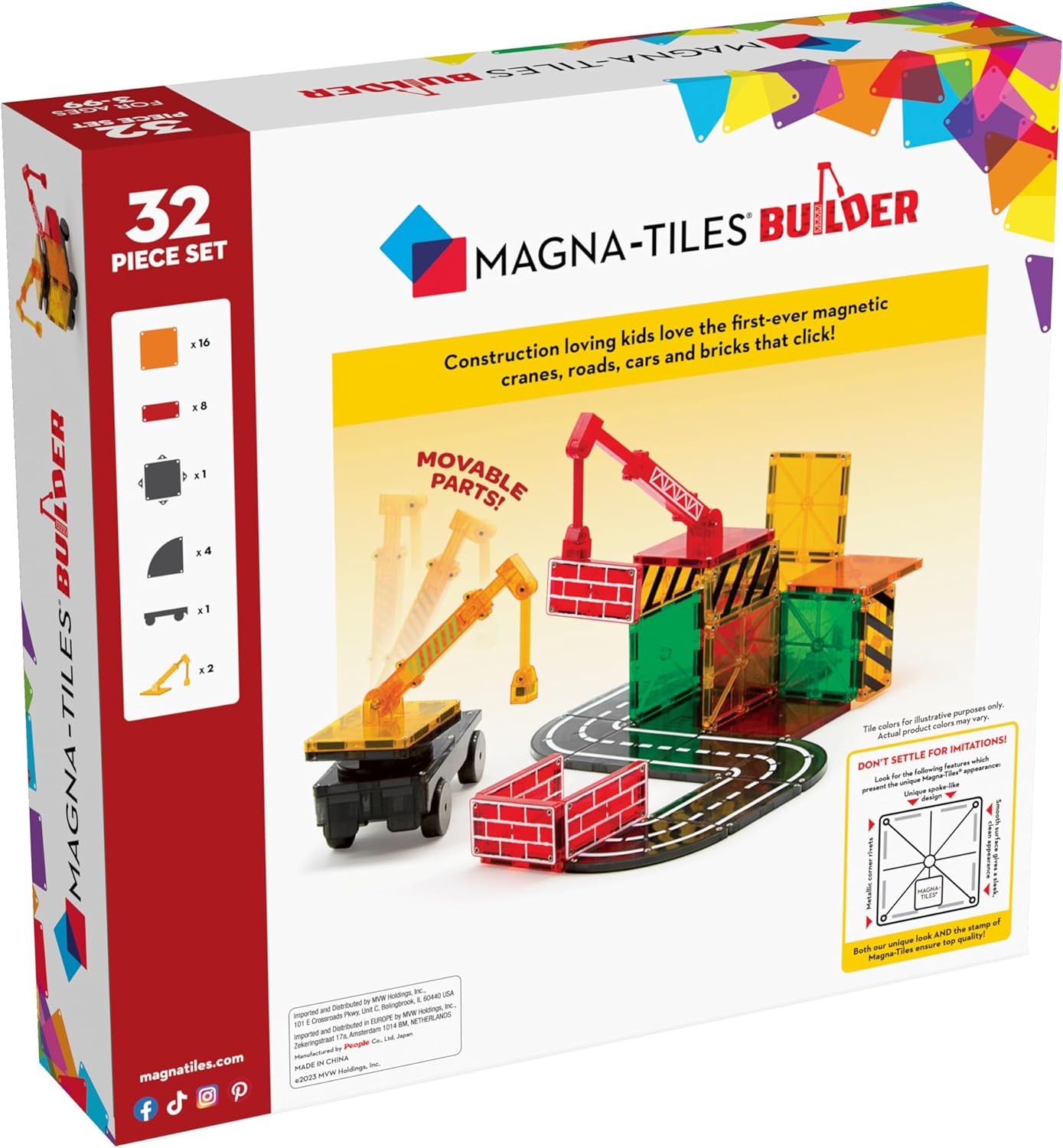 Magna-Tiles Builder 32-piece Set