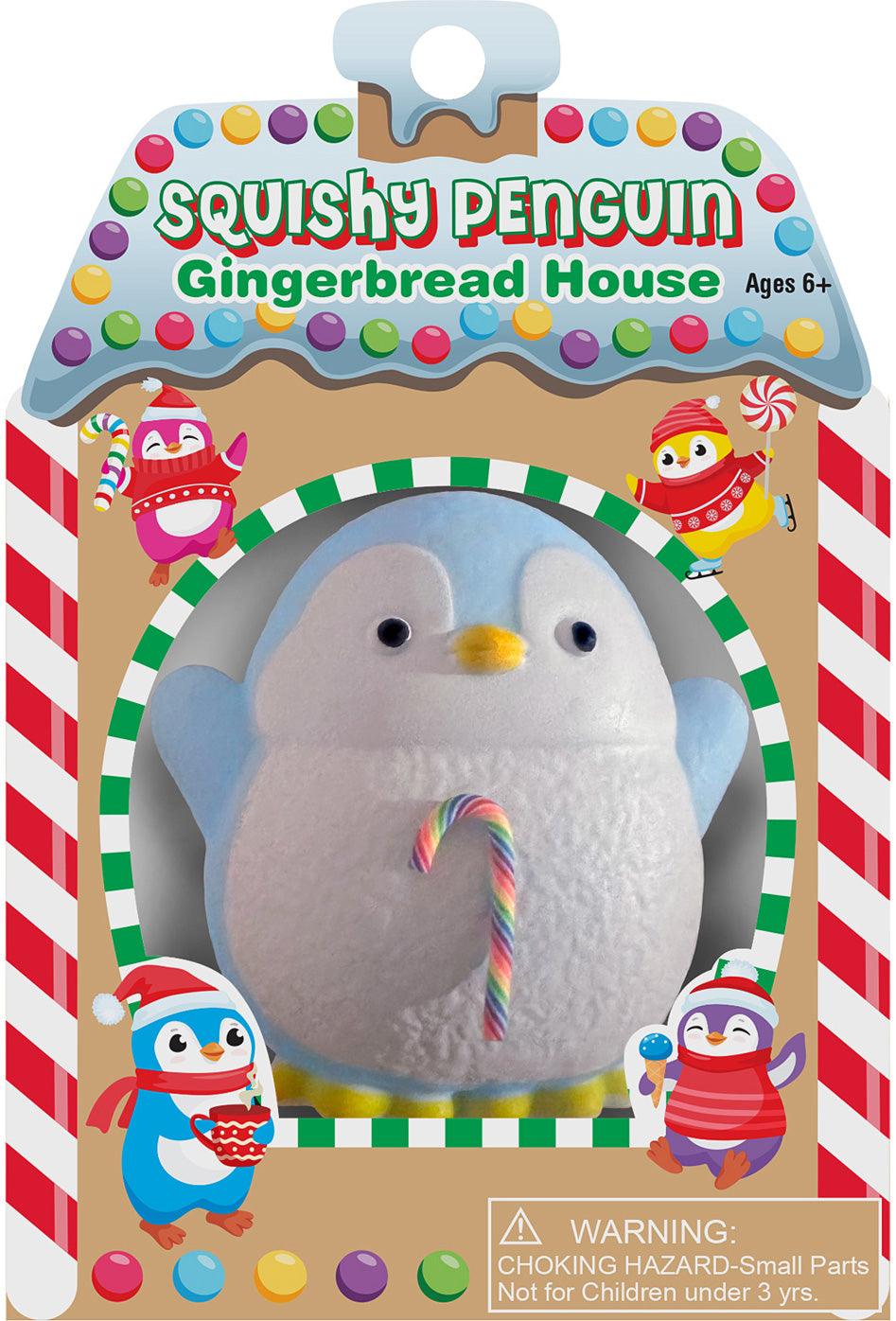 Squishy Penguin Gingerbread House (Assorted Colors)