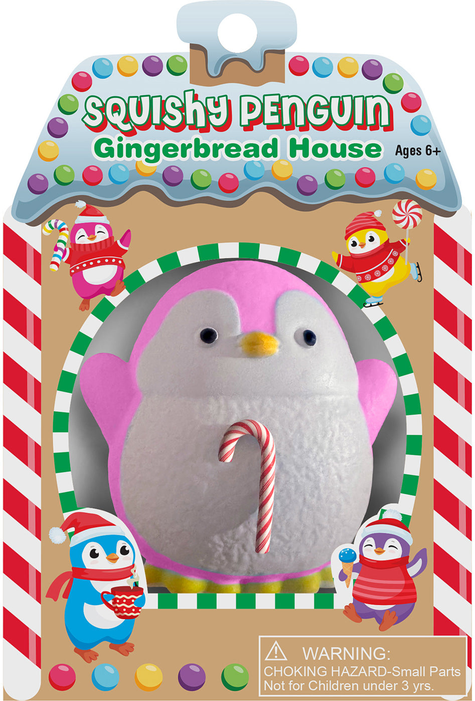 Squishy Penguin Gingerbread House (Assorted Colors)