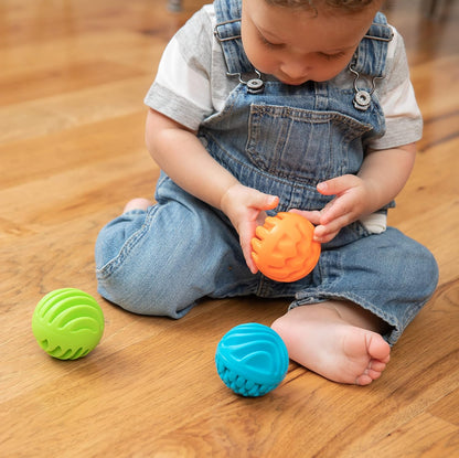 Sensory Rollers. Blue, green, and orange balls for babies and toddlers. perfect for fidget.