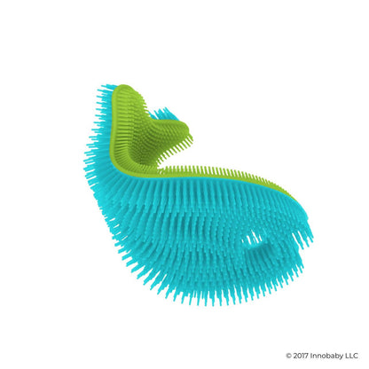 Silicone Bath Scrub / Fun Fish Shape Brush / Baby Bath Toy: Blue