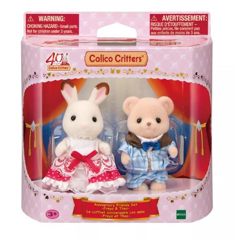 Calico Critters Anniversary Friends Set - Freya & Theo, 40th Anniversary Edition, 2 Collectible Doll Figures