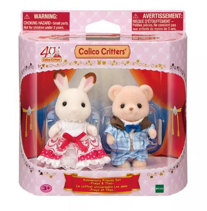 Calico Critters Anniversary Friends Set - Freya & Theo, 40th Anniversary Edition, 2 Collectible Doll Figures