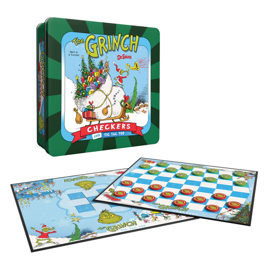 The Grinch Checkers and Tic Tac Toe Tin