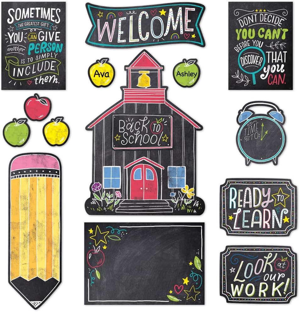 Chalk It Up School Time Fun Bulletin Board Set