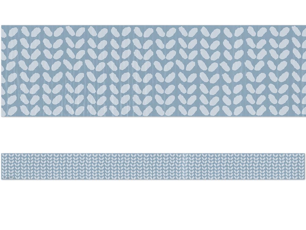 Classroom Cottage Blue Petals Straight Border Trim