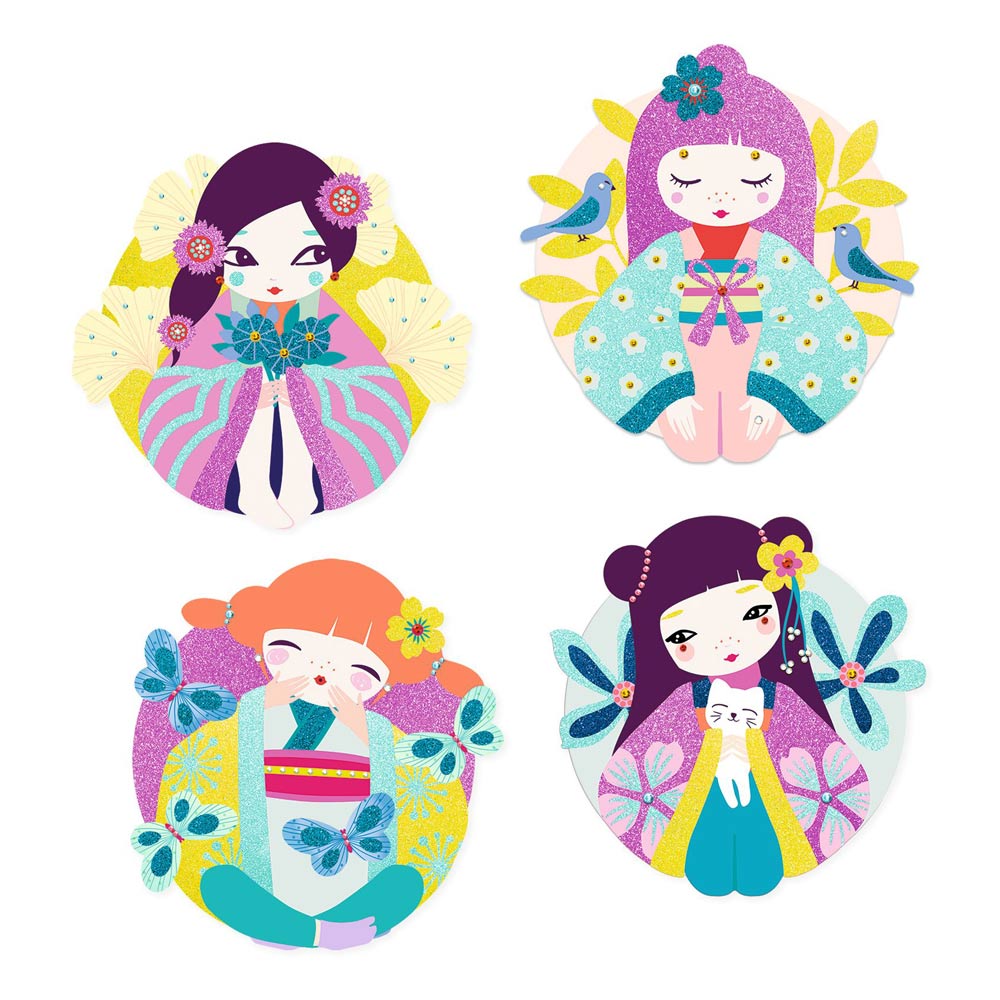 Onnanoko Glitter & Gem Boards Kit