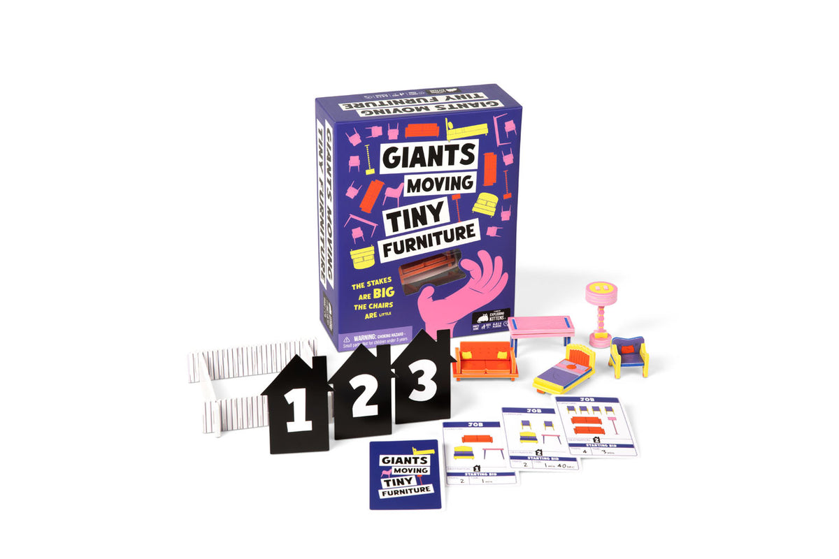 Giants Moving Tiny Furniture Party Game