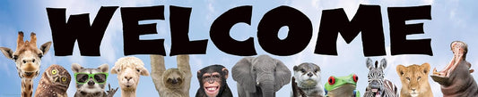 Go Wild Animals Welcome Banner