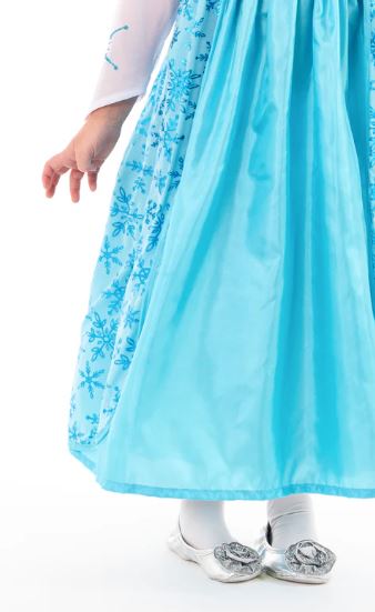 Little Adventures - Ice Princess Dress. Costume for girl, blue with snowflakes.