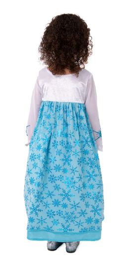 Little Adventures - Ice Princess Dress. Costume for girl, blue with snowflakes.