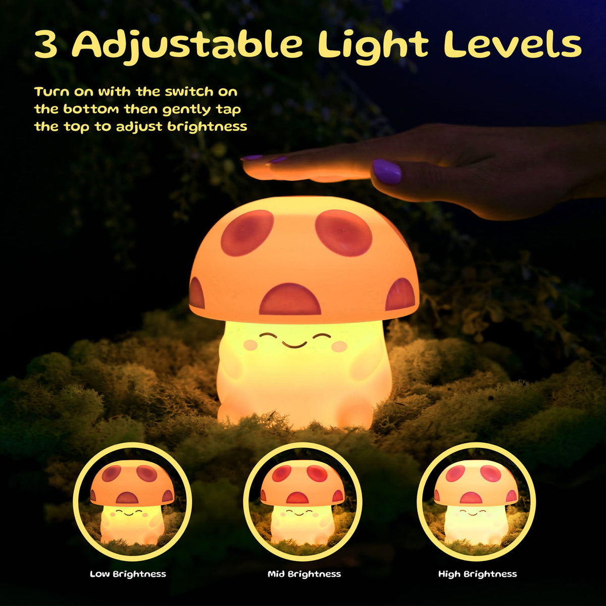 World of Mushi Ambient Squishy Mushroom Light