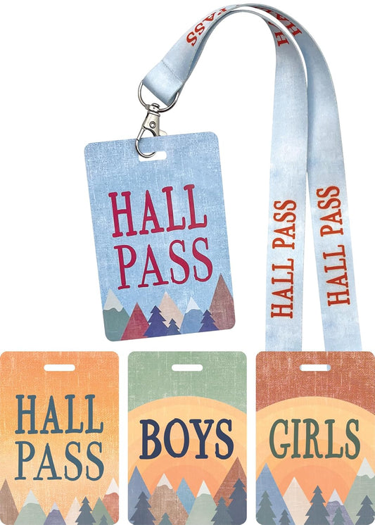 Moving Mountains Hall Pass Set with Lanyards