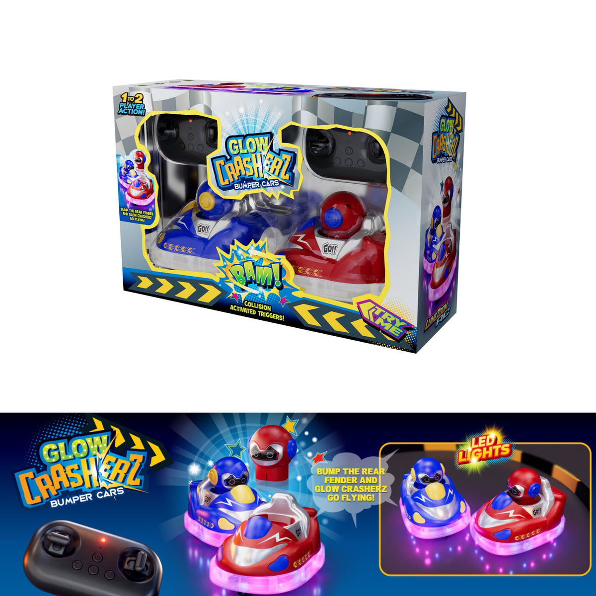 LumeZoom RC Glow Crasherz Bumper Cars