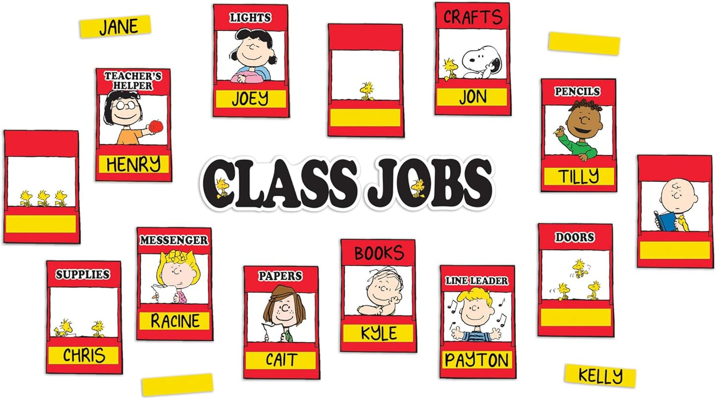 Peanuts Mini Bulletin Board Set Class Jobs