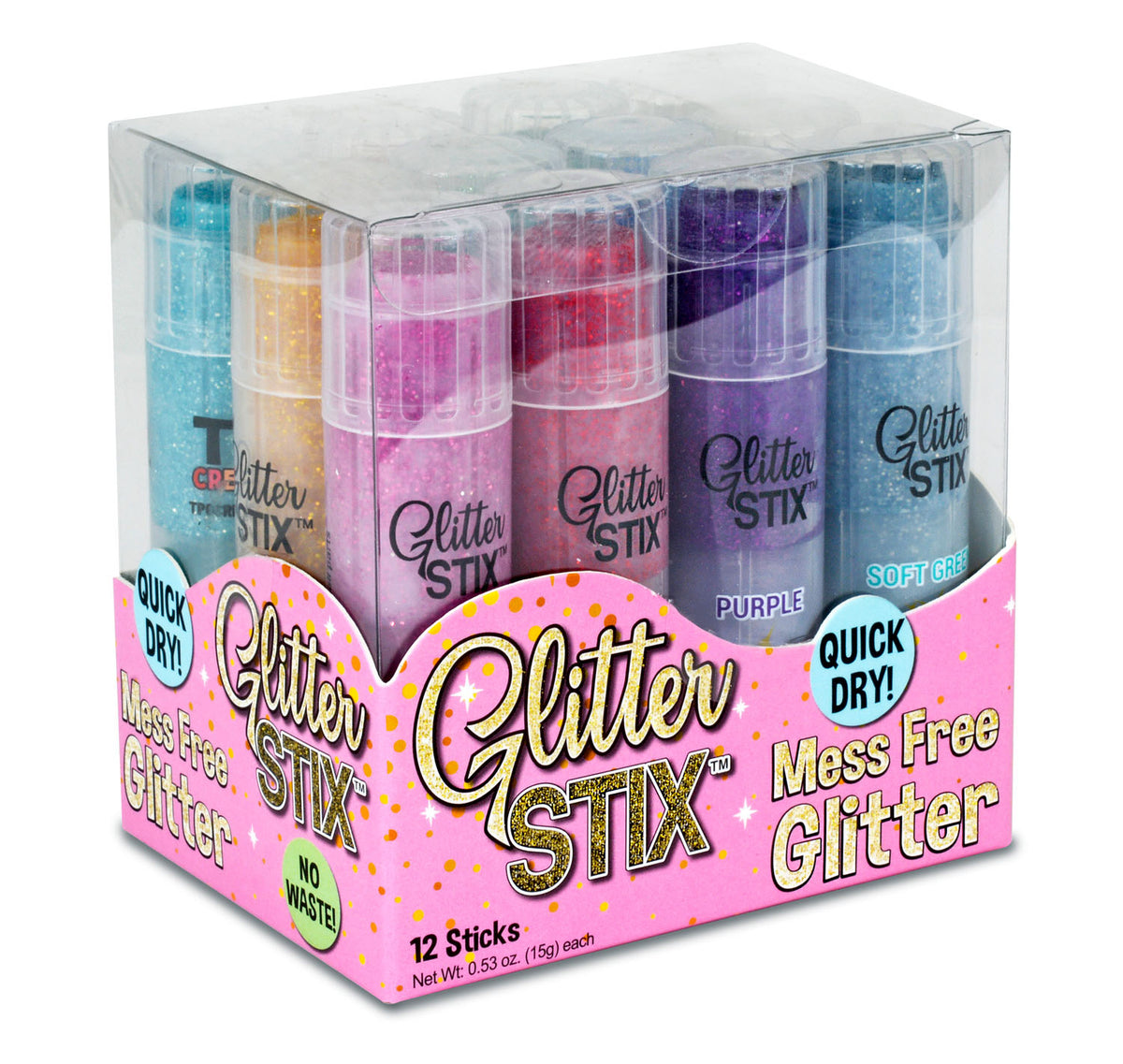 Glitter Stix Mess Free Glitter! 12 pc Set