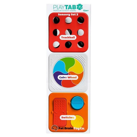 PlayTab - Modular, Sensory Activity Board Sensory Tile Set 2 (Trackball, Color Wheel, Switcher)