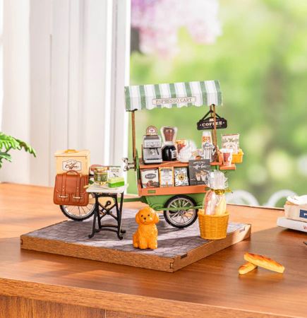 Robotime Aromatic Coffee Cart Puzzle Kit