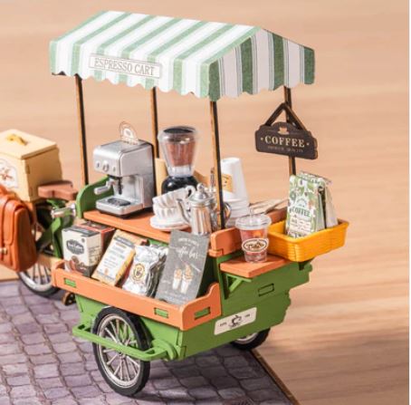 Robotime Aromatic Coffee Cart Puzzle Kit