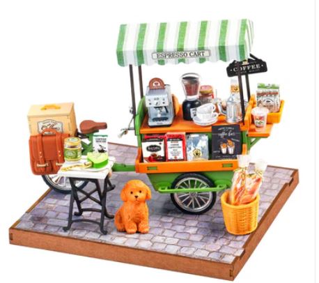 Robotime Aromatic Coffee Cart Puzzle Kit