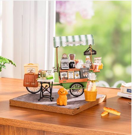 Robotime Aromatic Coffee Cart Puzzle Kit