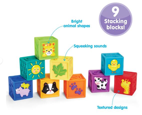 Kidoozie Squeak'n Stack Blocks