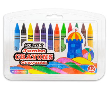 Premium Jumbo Crayons 12 Colors