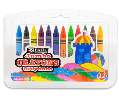 Premium Jumbo Crayons 12 Colors