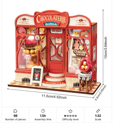 Robotime Sweet Chocolate Shop Puzzle Kit