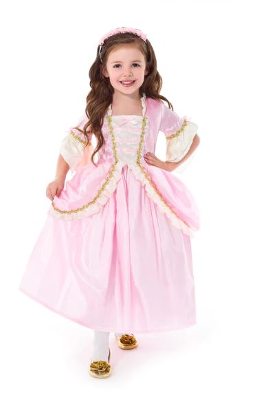 Little Adventures - Pink Vintage Princess Dress (Large 5–7 years)
