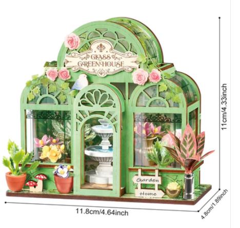 Robotime Green Fountain Garden Puzzle Kit
